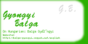 gyongyi balga business card